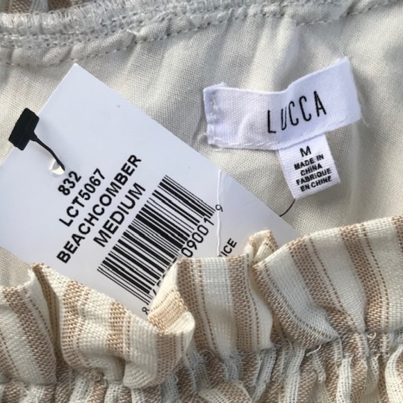 Lucca Juliana One Shoulder Beachcomber Cotton Top Medium NWT - Picture 5 of 6